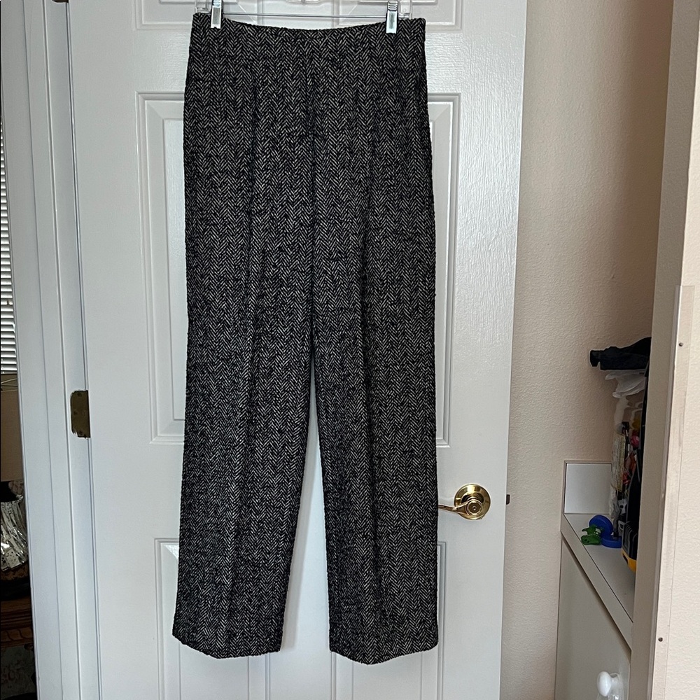 111 State tweed wool blend lined trousers